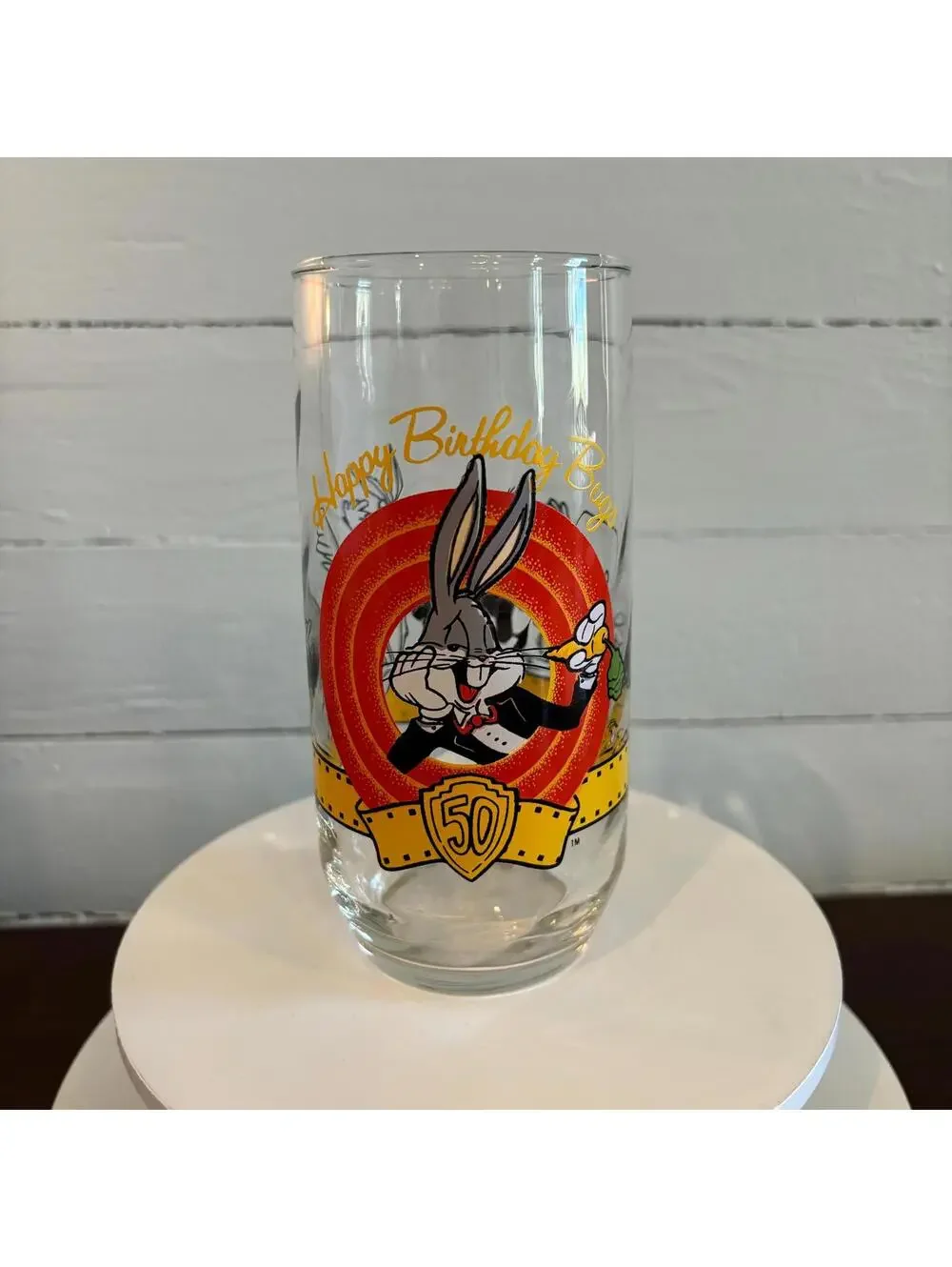 Bugs Bunny Happy Birthday Glass